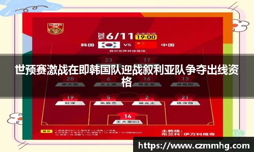 世预赛激战在即韩国队迎战叙利亚队争夺出线资格